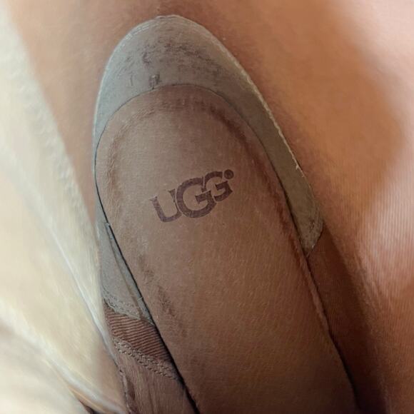 UGG Oriana Leather Lace-up Block Heel Boot Size 6.5 - Picture 14 of 14